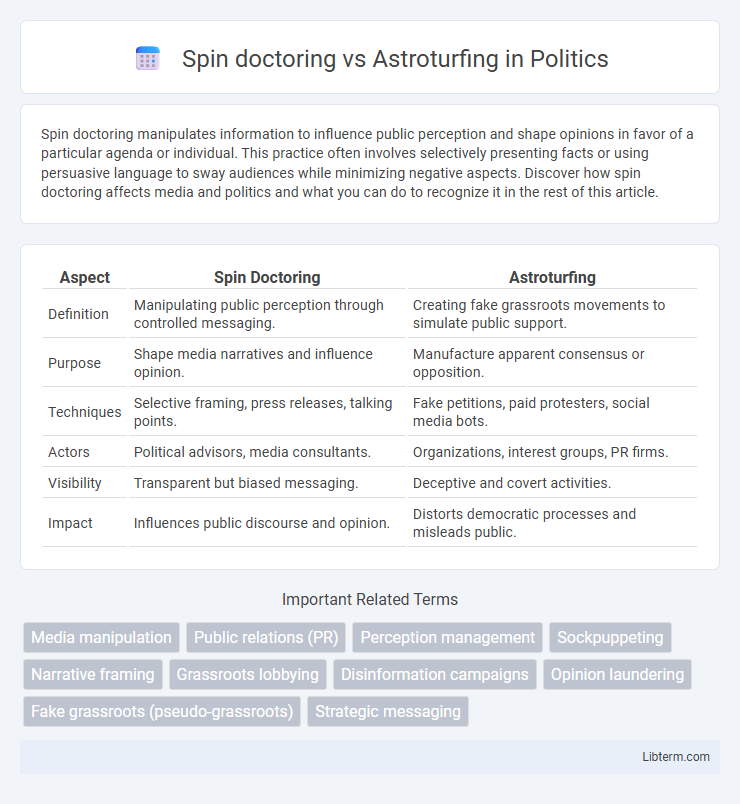 Astroturfing vs Spin doctoring in Politics - What is The Difference?