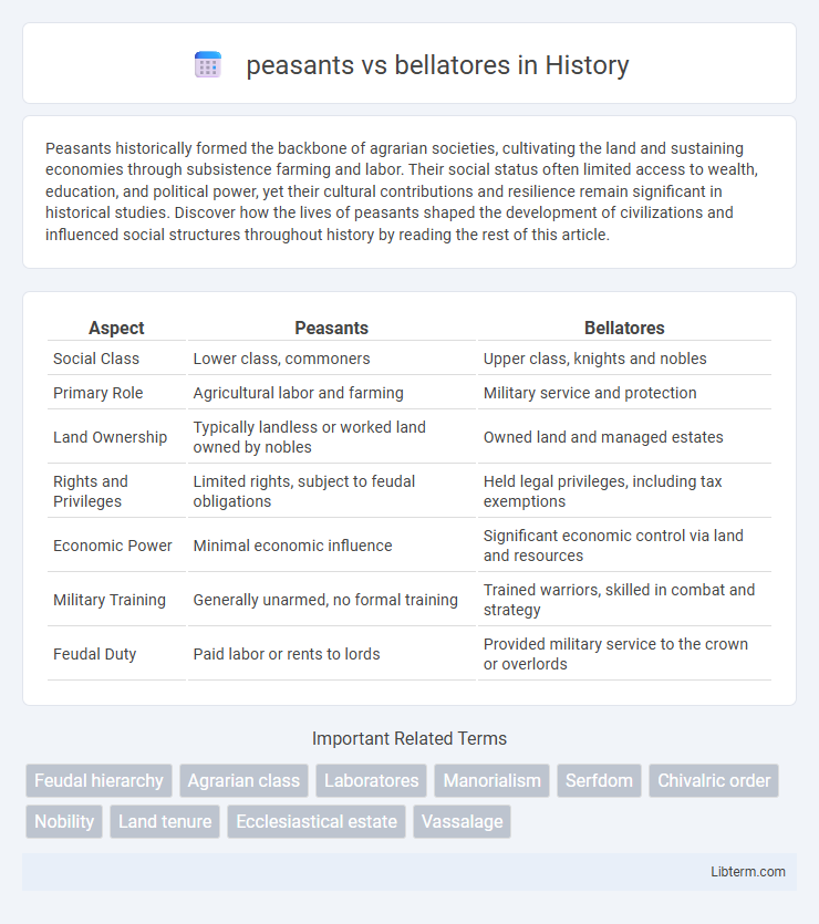 bellatores vs peasants in History - What is The Difference?