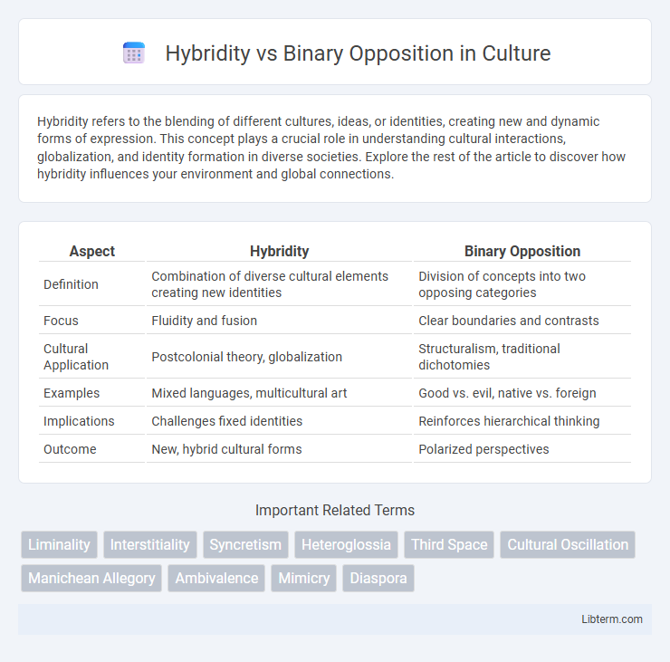 Binary Opposition vs Hybridity in Culture - What is The Difference?
