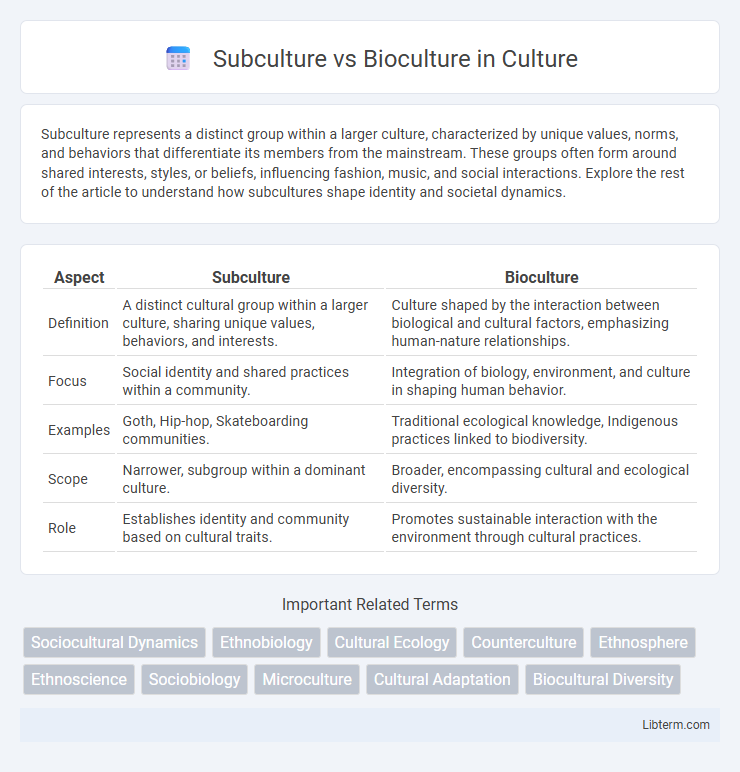Bioculture vs Subculture in Culture - What is The Difference?