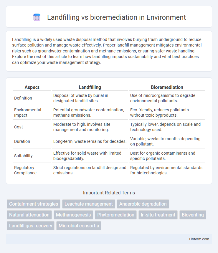 bioremediation vs Landfilling in Environment - What is The Difference?