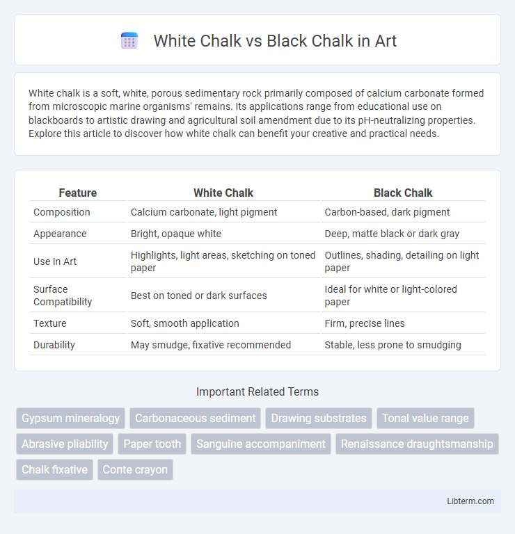 Black Chalk vs White Chalk in Art - What is The Difference?
