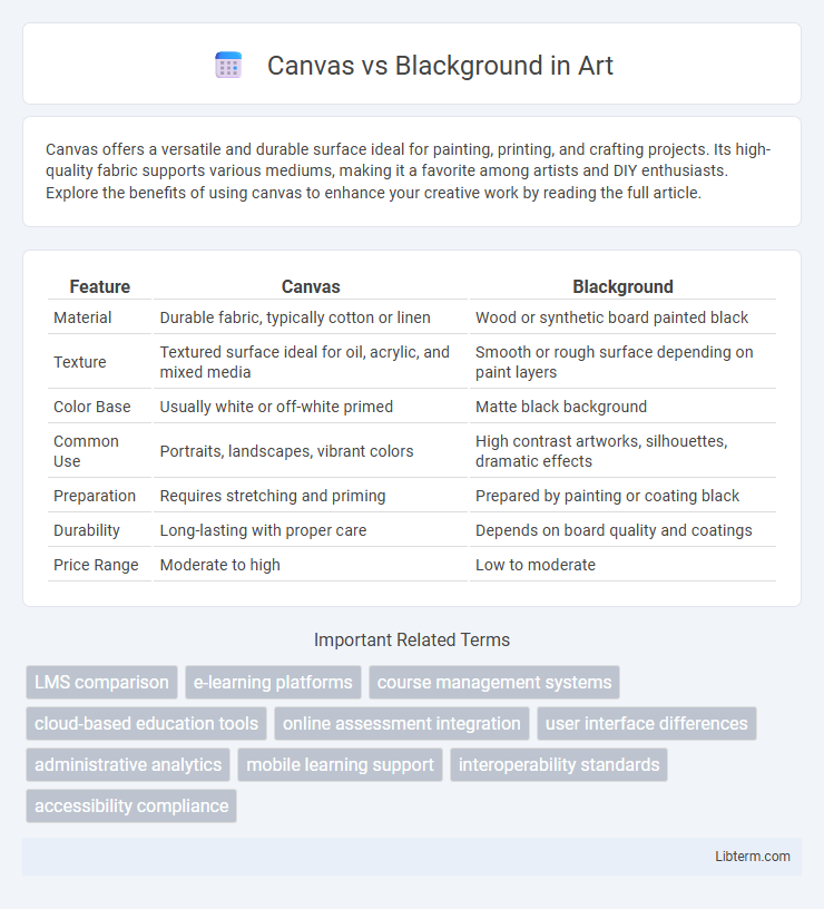 Blackground vs Canvas in Art - What is The Difference?