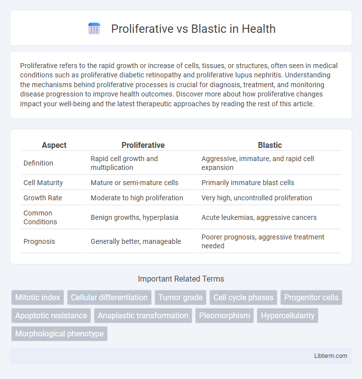 Blastic vs Proliferative in Health - What is The Difference?