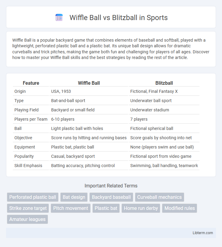 Blitzball vs Wiffle Ball in Sports - What is The Difference?