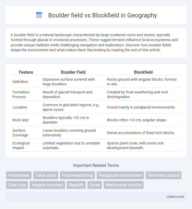 Blockfield vs Boulder field in Geography - What is The Difference?