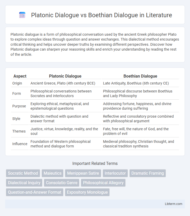 Boethian Dialogue vs Platonic Dialogue in Literature - What is The Difference?