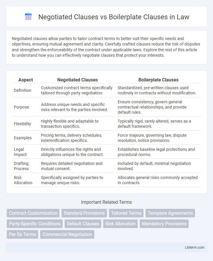 Boilerplate Clauses vs Negotiated Clauses in Law - What is The Difference?