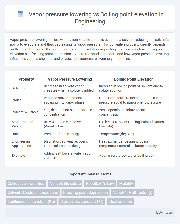 Boiling point elevation vs Vapor pressure lowering in Engineering - What is The Difference?