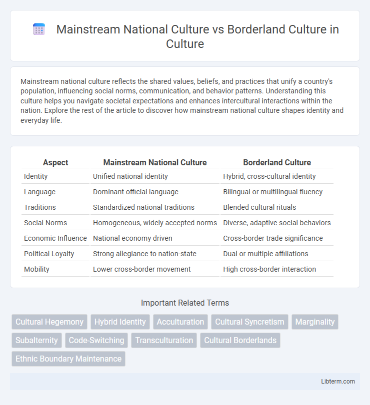 Borderland Culture vs Mainstream National Culture in Culture - What is The Difference?
