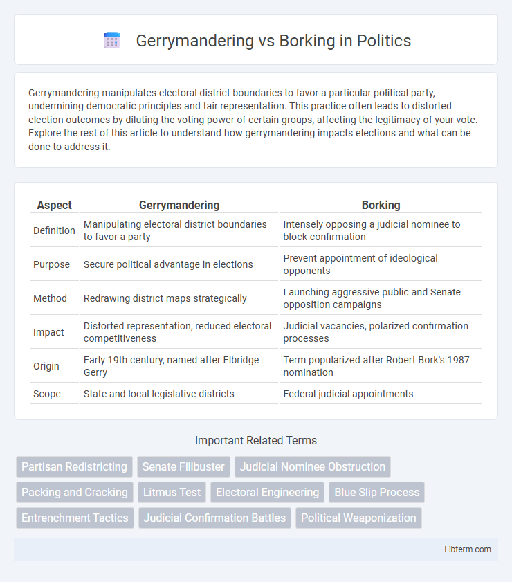 Borking vs Gerrymandering in Politics - What is The Difference?