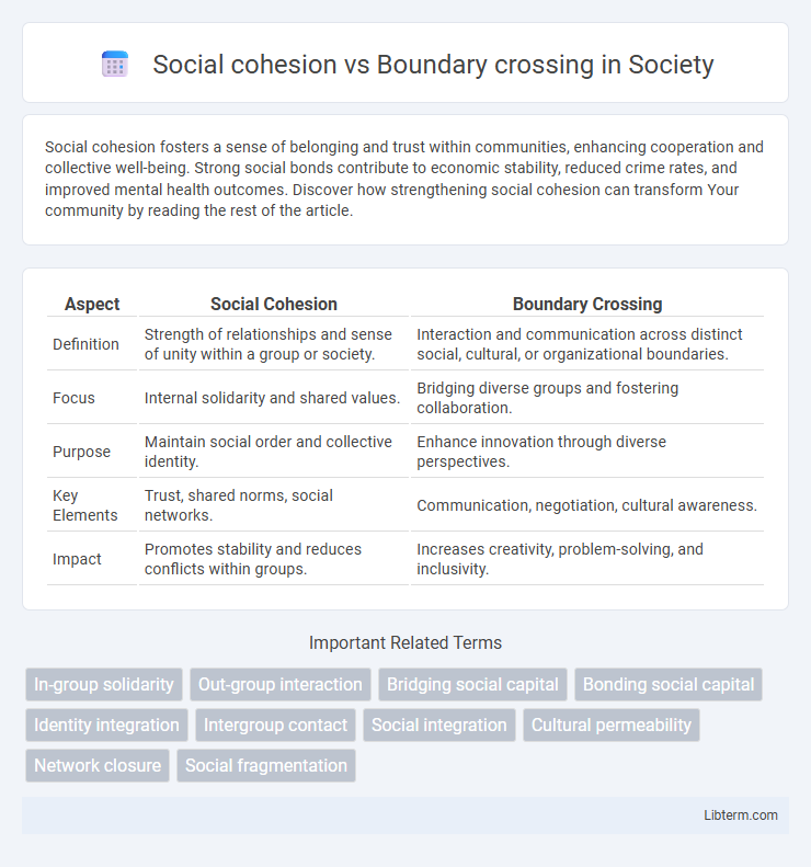Boundary crossing vs Social cohesion in Society - What is The Difference?