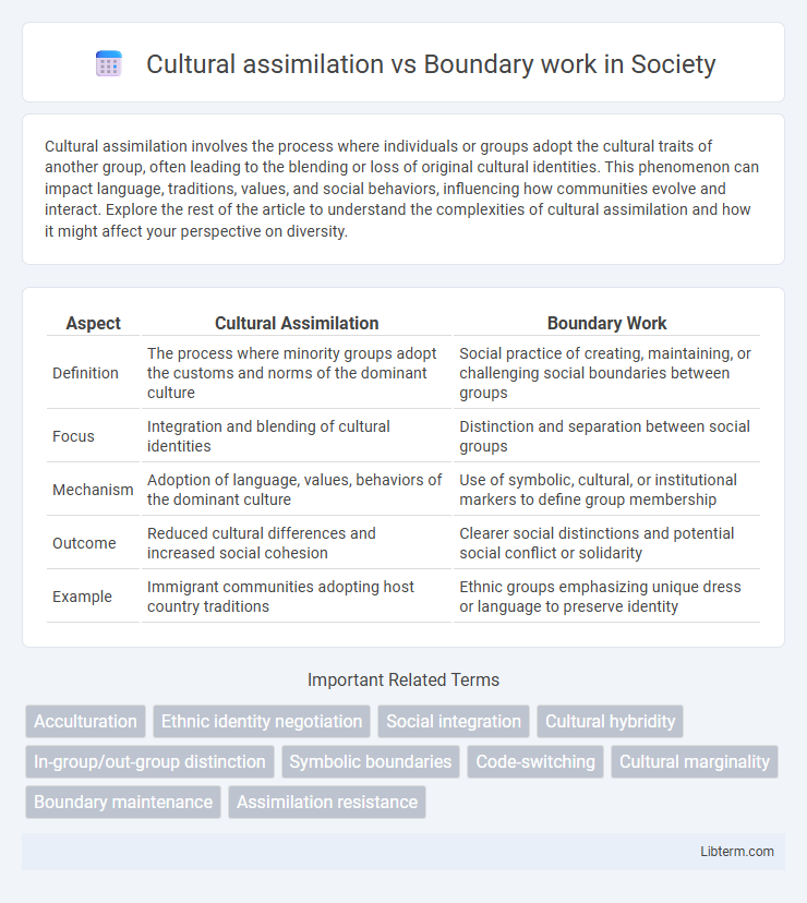 Boundary work vs Cultural assimilation in Society - What is The Difference?