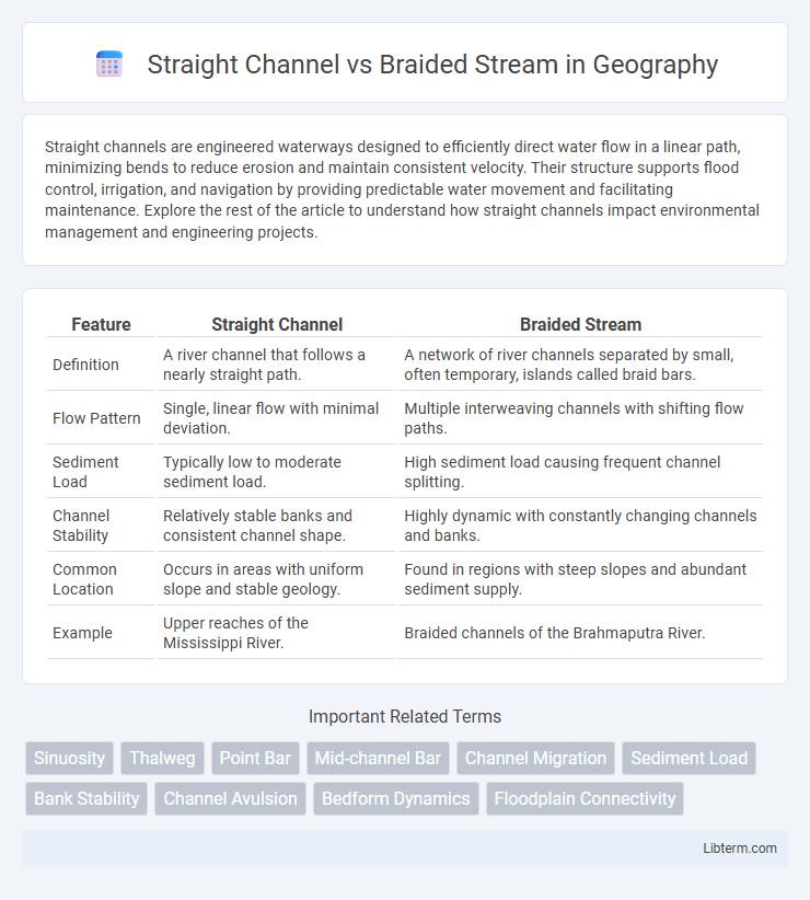 Braided Stream vs Straight Channel in Geography - What is The Difference?