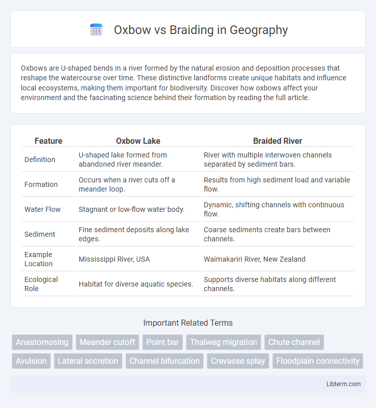 Braiding vs Oxbow in Geography - What is The Difference?