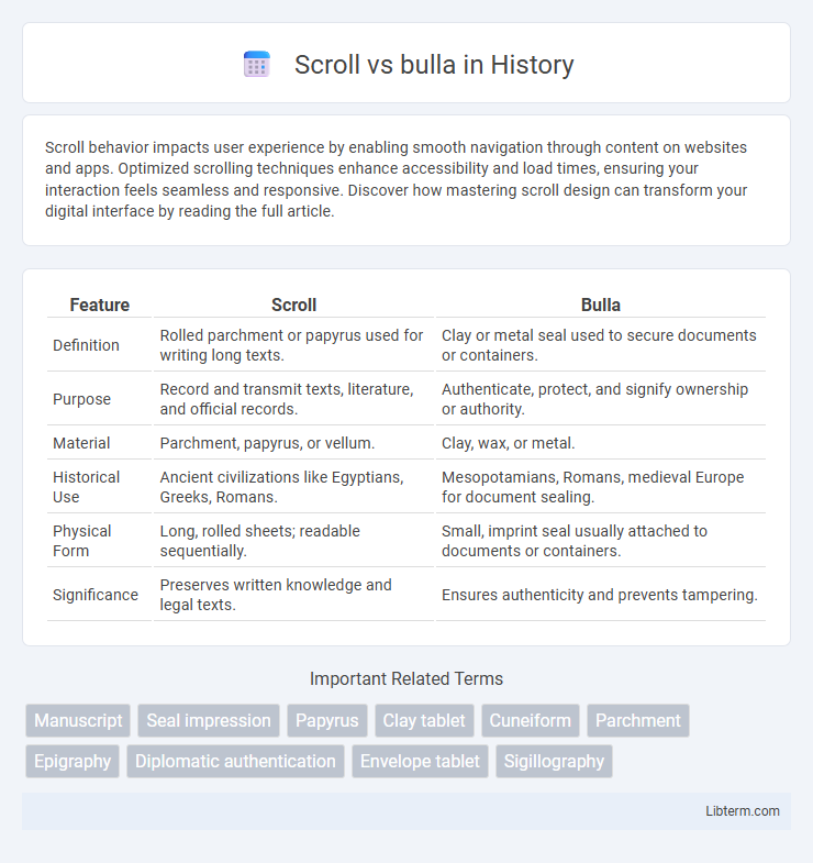 bulla vs Scroll in History - What is The Difference?