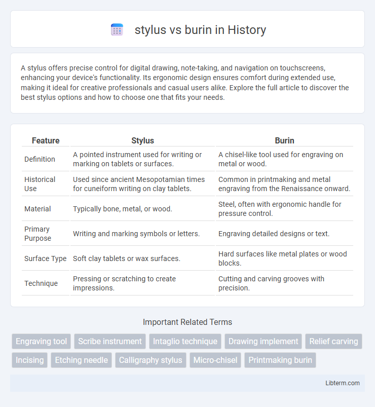 burin vs stylus in History - What is The Difference?