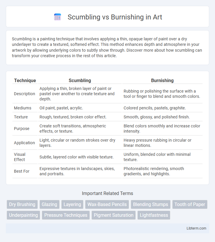 Burnishing vs Scumbling in Art - What is The Difference?