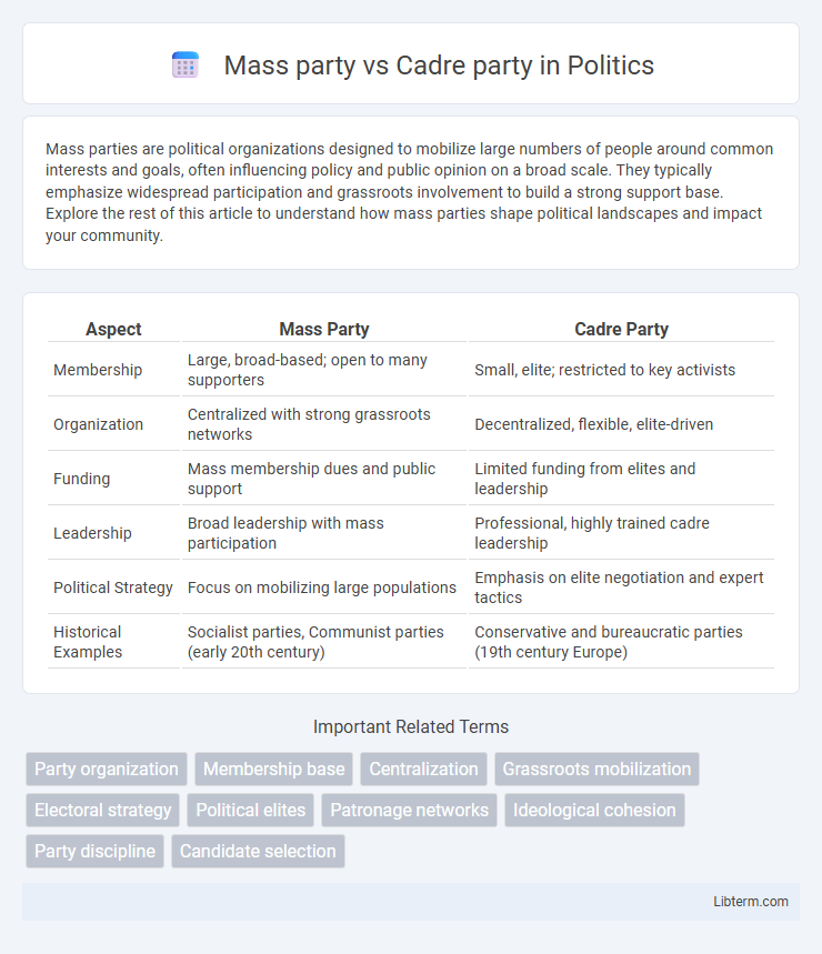 Cadre party vs Mass party in Politics - What is The Difference?