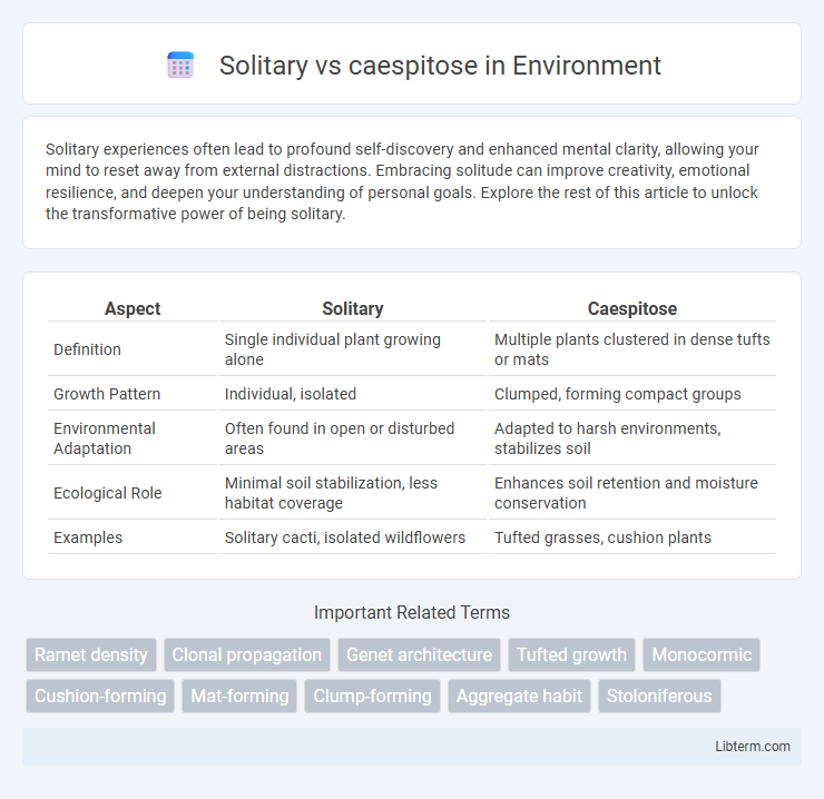 caespitose vs Solitary in Environment - What is The Difference?