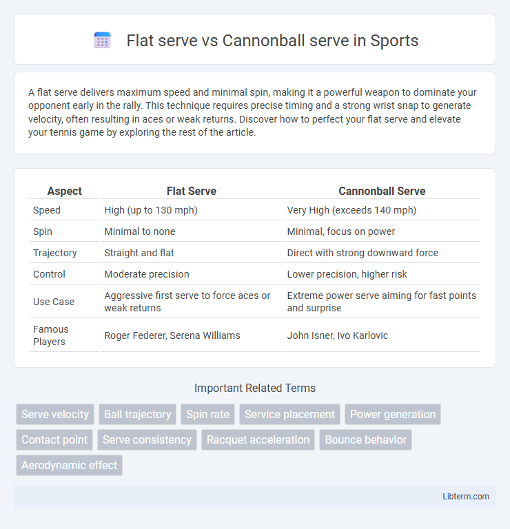 Cannonball serve vs Flat serve in Sports - What is The Difference?