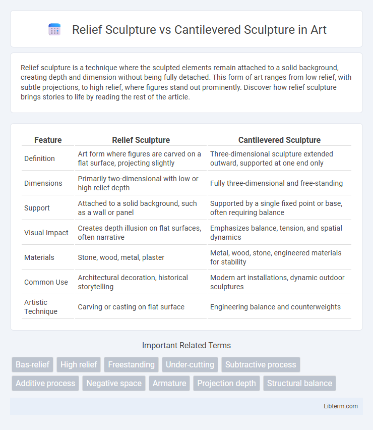 Cantilevered Sculpture vs Relief Sculpture in Art - What is The Difference?