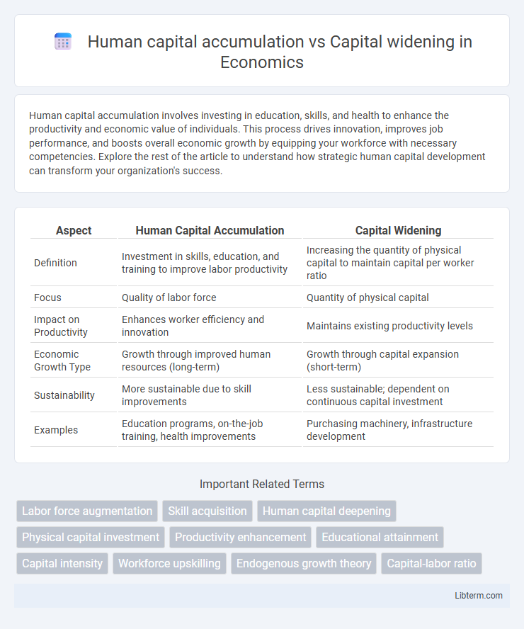 Capital widening vs Human capital accumulation in Economics - What is The Difference?