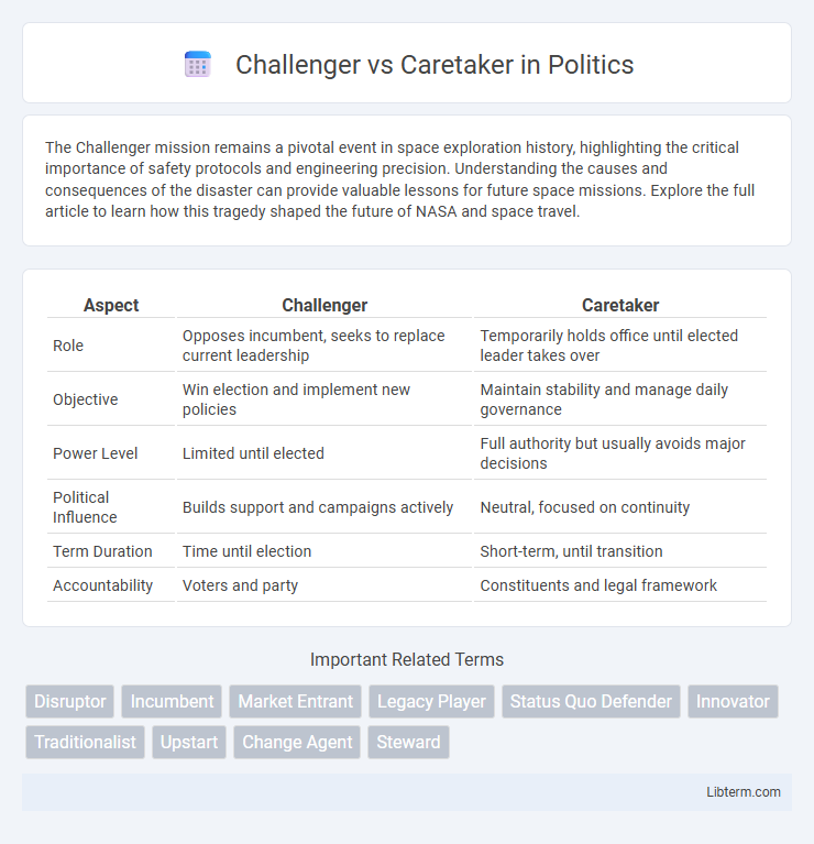 Caretaker vs Challenger in Politics - What is The Difference?