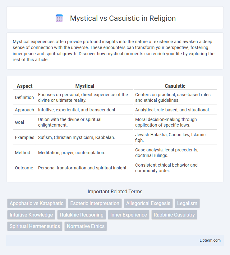 Casuistic vs Mystical in Religion - What is The Difference?
