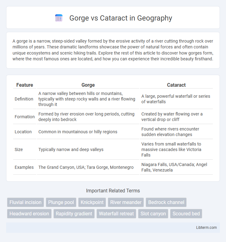Cataract vs Gorge in Geography - What is The Difference?