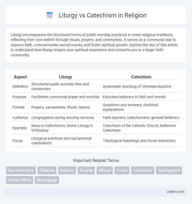 Catechism vs Liturgy in Religion - What is The Difference?