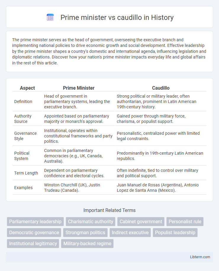 caudillo vs Prime minister in History - What is The Difference?