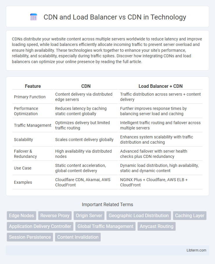 CDN vs CDN and Load Balancer in Technology - What is The Difference?