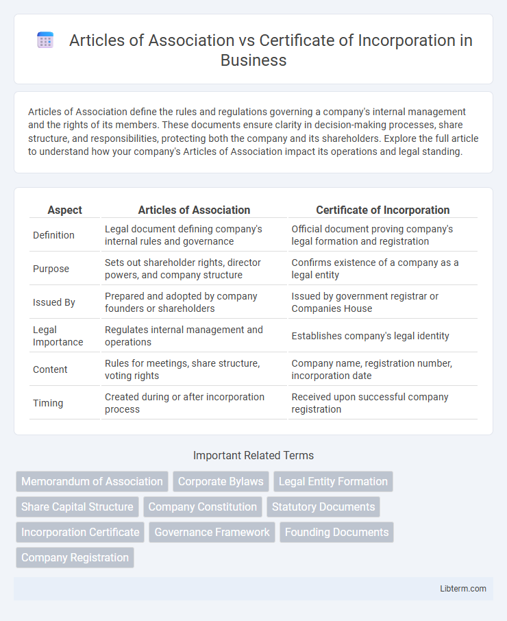 Certificate of Incorporation vs Articles of Association in Business - What is The Difference?