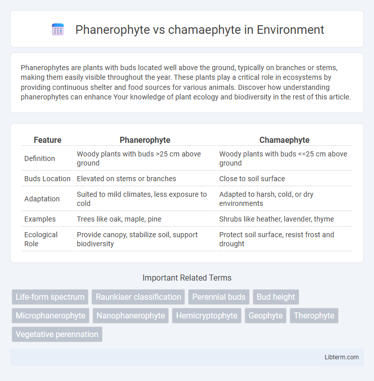 chamaephyte vs Phanerophyte in Environment - What is The Difference?