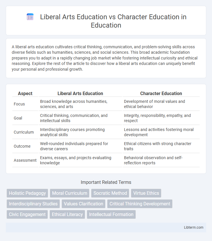 Character Education vs Liberal Arts Education in Education - What is The Difference?