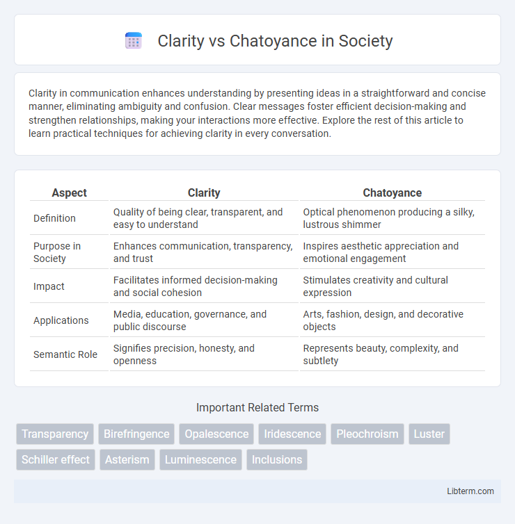 Chatoyance vs Clarity in Society - What is The Difference?