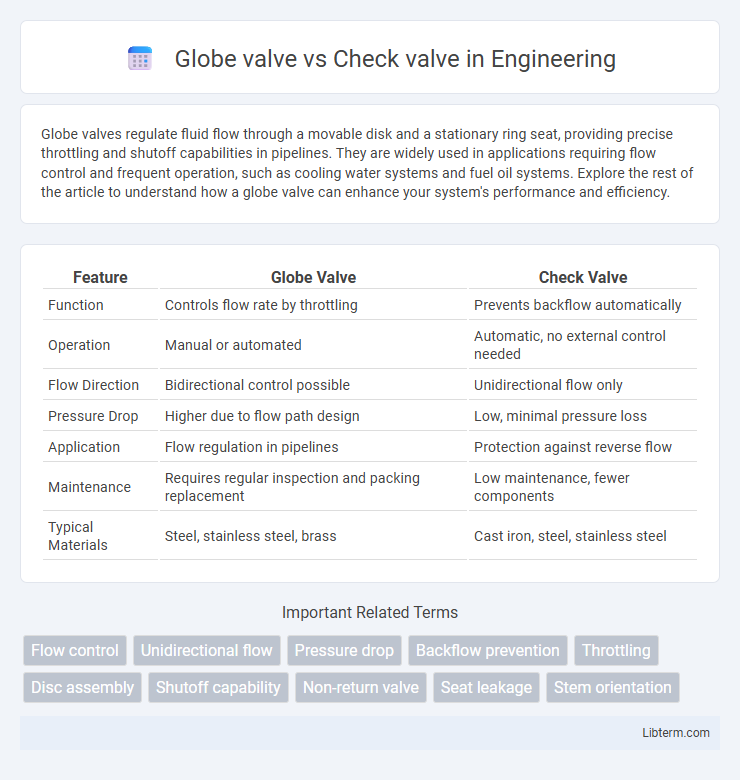 Check valve vs Globe valve in Engineering - What is The Difference?