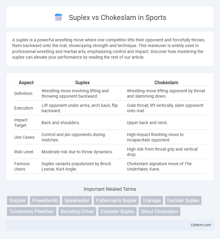 Chokeslam vs Suplex in Sports - What is The Difference?
