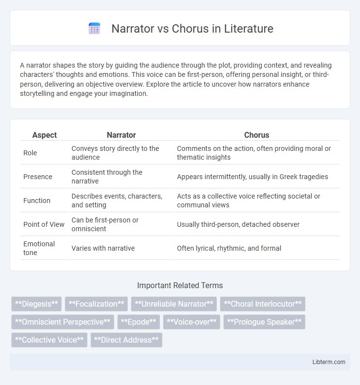 Chorus vs Narrator in Literature - What is The Difference?