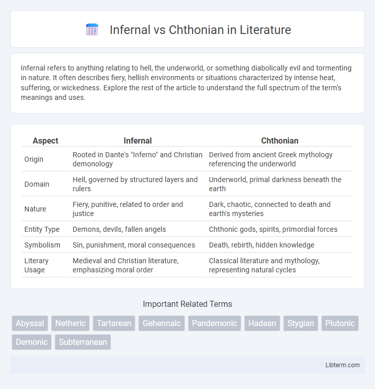Chthonian vs Infernal in Literature - What is The Difference?