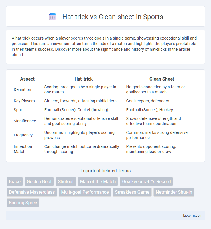Clean sheet vs Hat-trick in Sports - What is The Difference?