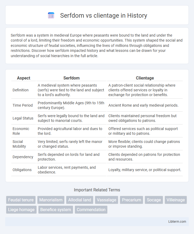 clientage vs Serfdom in History - What is The Difference?