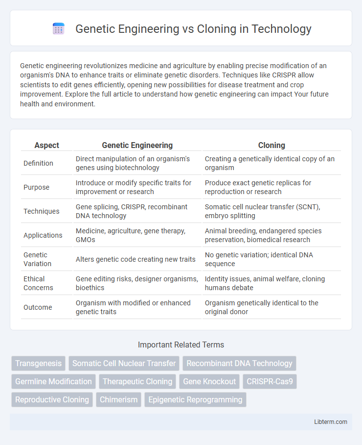 Cloning vs Genetic Engineering in Technology - What is The Difference?