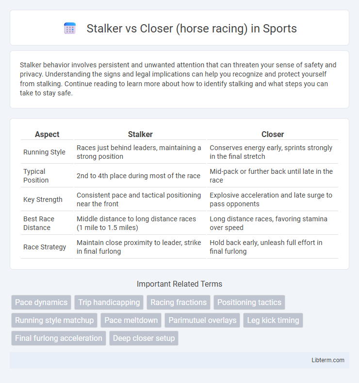 Closer (horse racing) vs Stalker in Sports - What is The Difference?