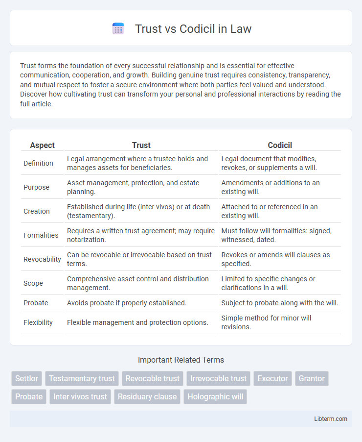 Codicil vs Trust in Law - What is The Difference?