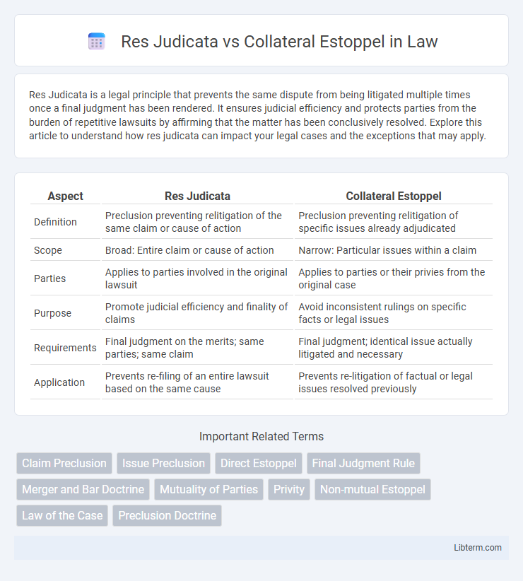 Collateral Estoppel vs Res Judicata in Law - What is The Difference?