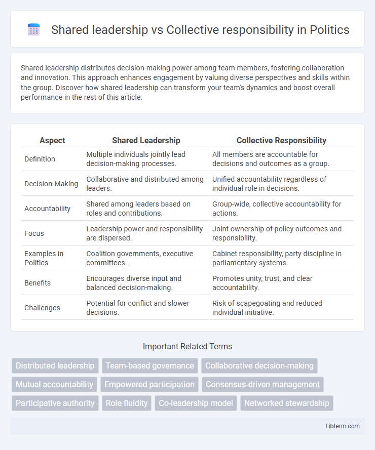 Collective responsibility vs Shared leadership in Politics - What is The Difference?