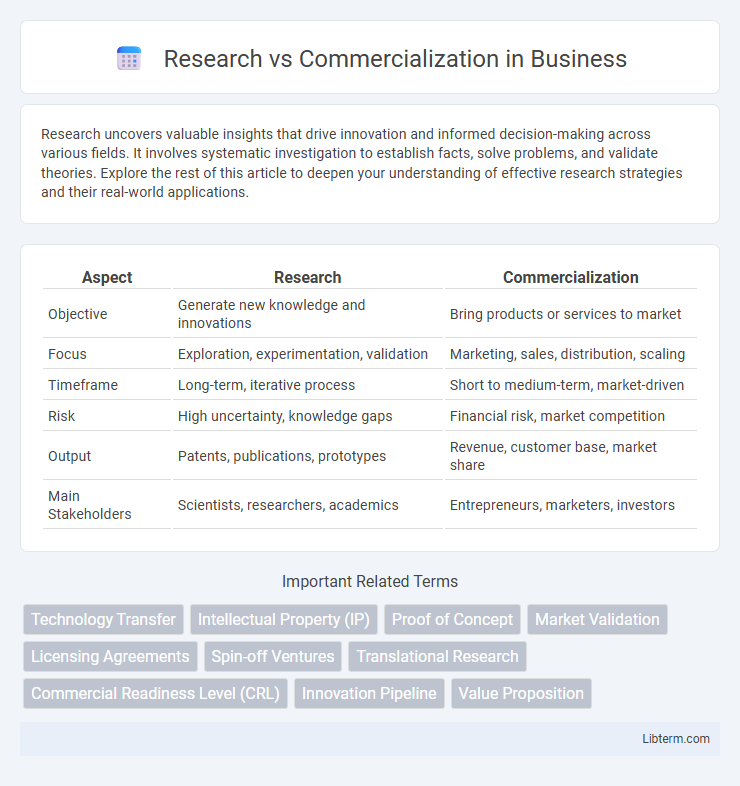 Commercialization vs Research in Business - What is The Difference?