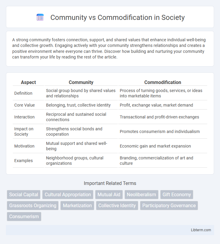 Commodification vs Community in Society - What is The Difference?